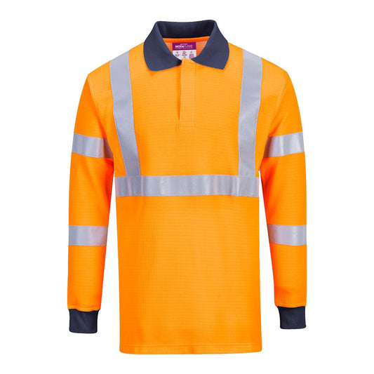 Portwest FR76ORRL -  sz L Flame Resistant RIS Polo Shirt - Orange