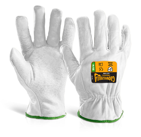BEESWIFT GLOVEZILLA CUT RESISTANT DRIVERS GLOVES WHITE XL
