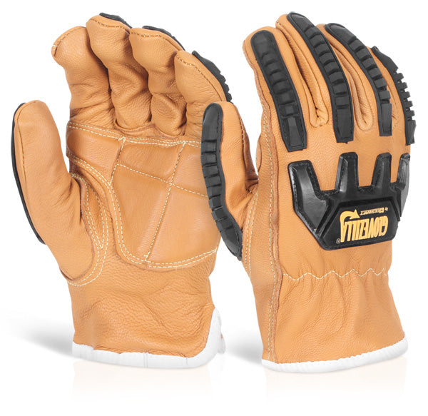BEESWIFT GLOVEZILLA IMPACT ARC FLASH DRIVERS GLOVES BROWN 2XL