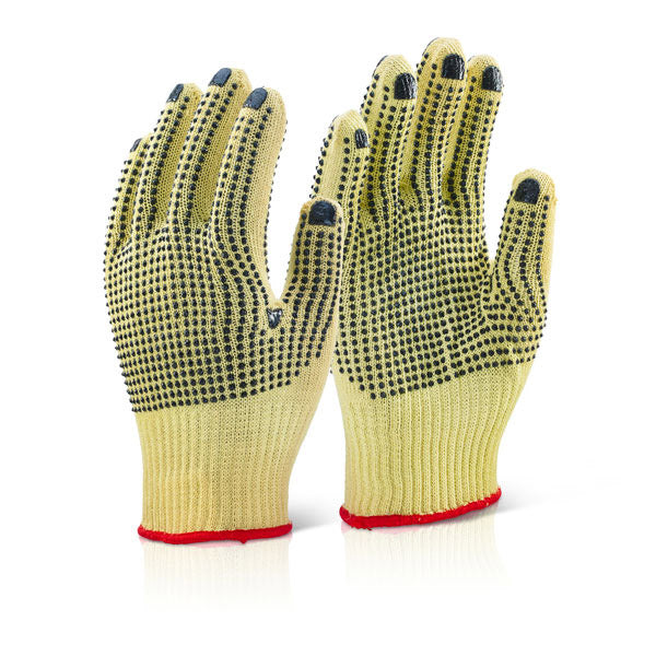 MOQ 10 Click - REINFORCED GLOVE M/W DOTTED SZ 8 -