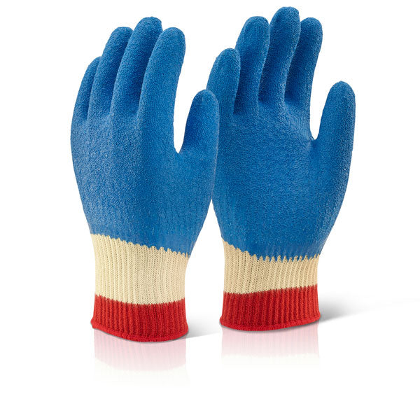 BEESWIFT REINFORCED LATEX GLOVES FULL CUFF BLUE S