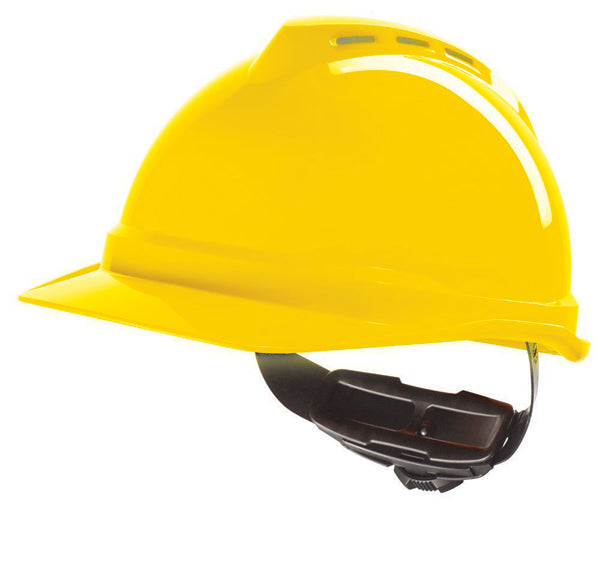MSA - V-GARD 500 VENTED SAFETY HELMET YELLOW - Yellow
