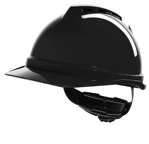 MSA - V-GARD 500 VENTED SAFETY HELMET BLACK - Black