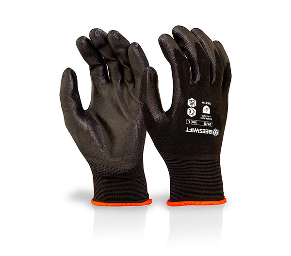 BEESWIFT PU COATED GLOVES BLACK M