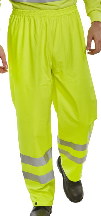 BEESWIFT HI-VIS PU OVERTROUSERS SATURN YELLOW M