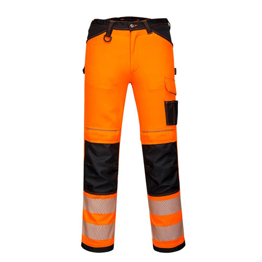 Portwest PW340OBS34 -  sz 34 PW3 Hi-Vis Work Trousers - Orange/Black