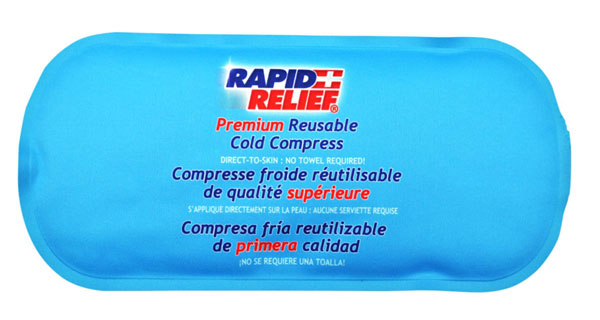 RAPID RELIEF PREMIUM REUSABLE COLD COMPRESS 5"X 11" BLUE 11"