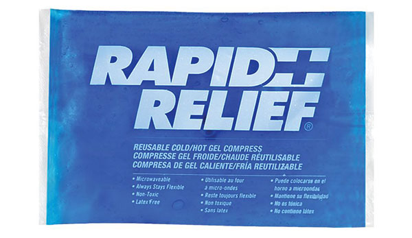 RAPID RELIEF REUSABLE HOT/COLD GEL COMPRESS 4"X 6" BLUE 6"