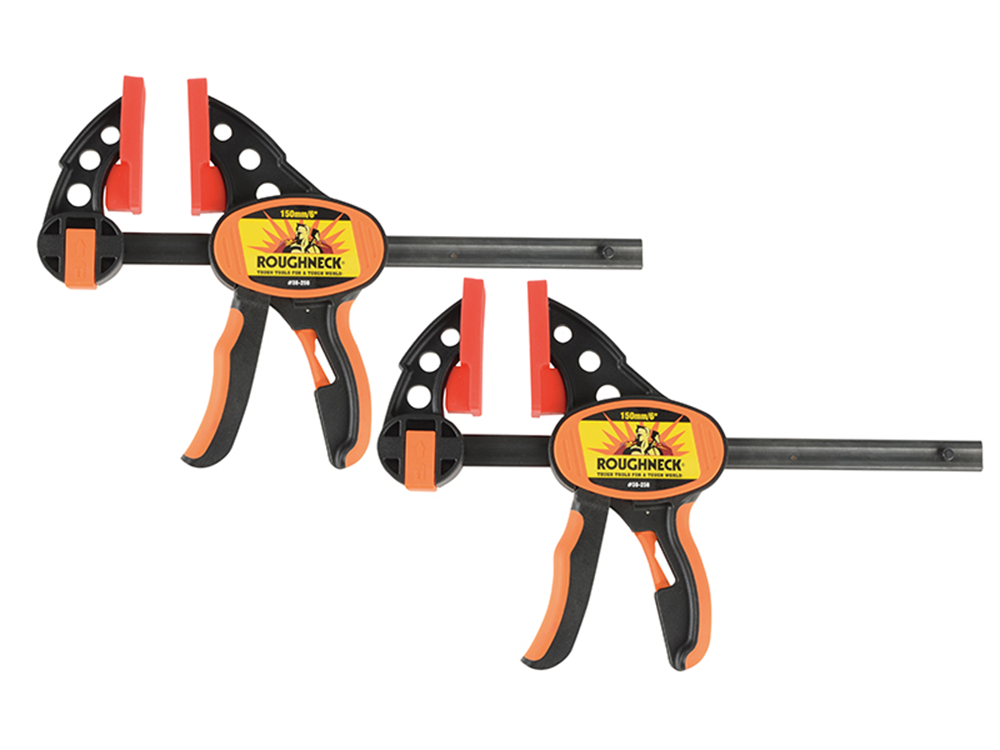 Roughneck ROU38252 One-Handed Bar Clamp & Spreader 152mm (6in) Twin Pack |