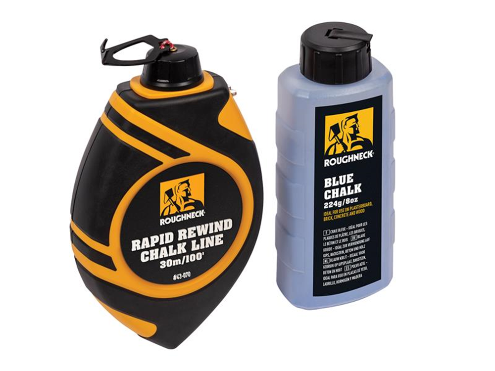 Roughneck ROU43070 Rapid Rewind Chalk Line Reel Set 30m |