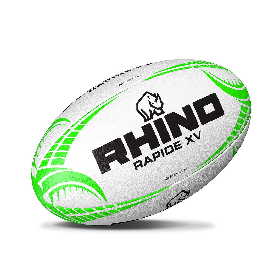 Rhino Rapide XV Rugby Ball White 3