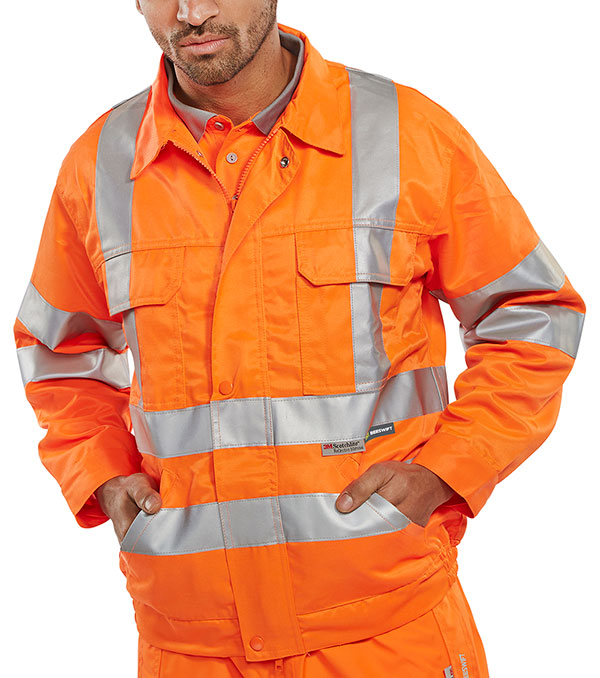 BEESWIFT HI-VIS RAILSPEC JACKET ORANGE 54