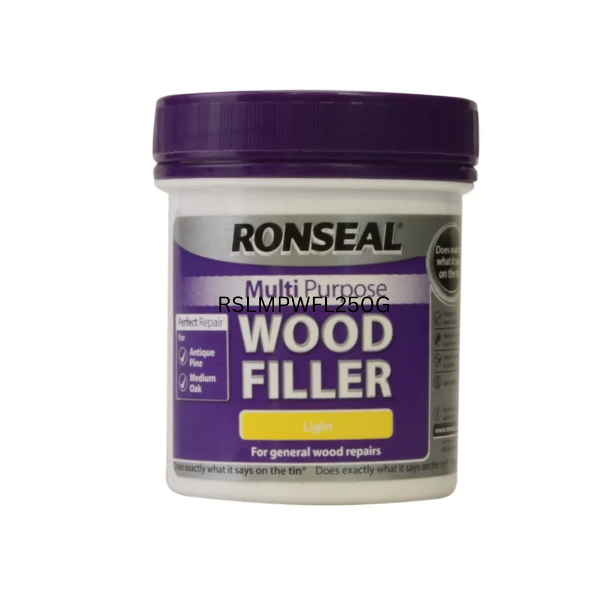 Ronseal 34746 Multipurpose Wood Filler Tub Light 465g