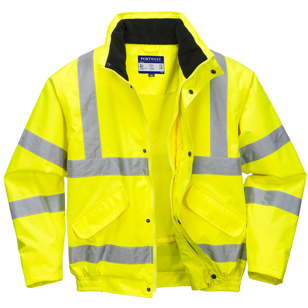 Portwest RT62YERM - sz M Hi-Vis Breathable Mesh Lined Jacket - Yellow