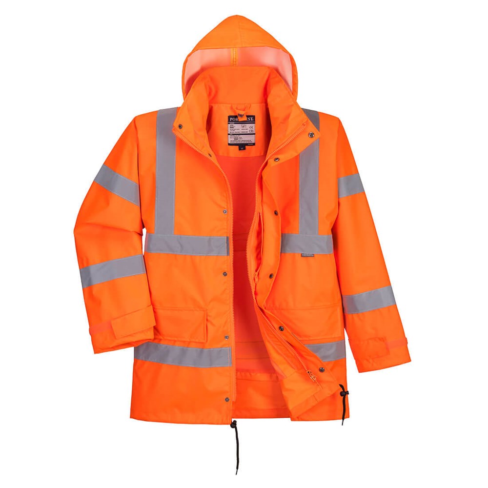 Portwest RT63ORRL - sz L Hi-Vis Breathable Traffic Jacket (Interactive) - Orange