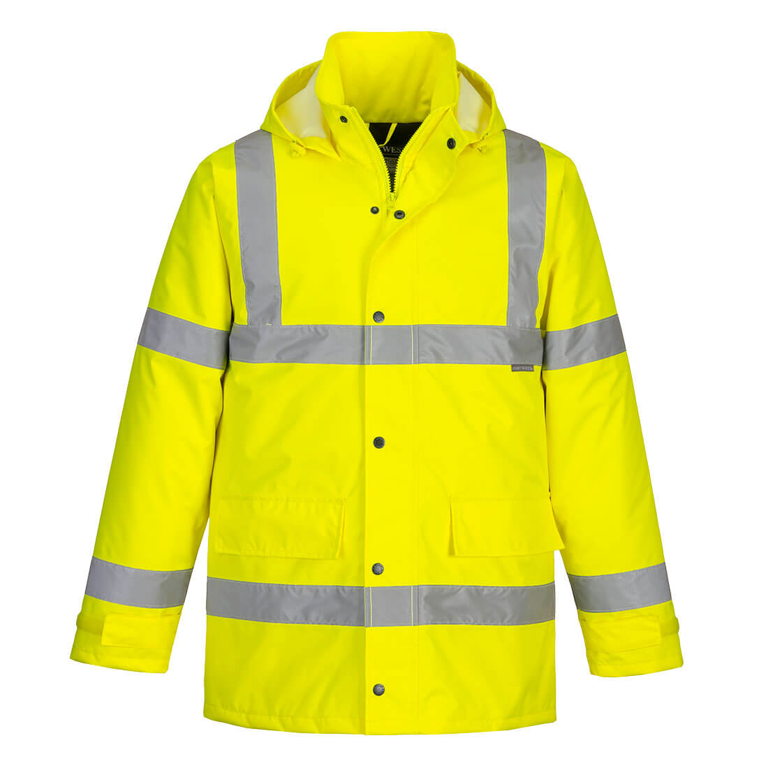 Portwest S460 - Yellow Large Hi-Vis Traffic Jacket Coat Reflective Visibility