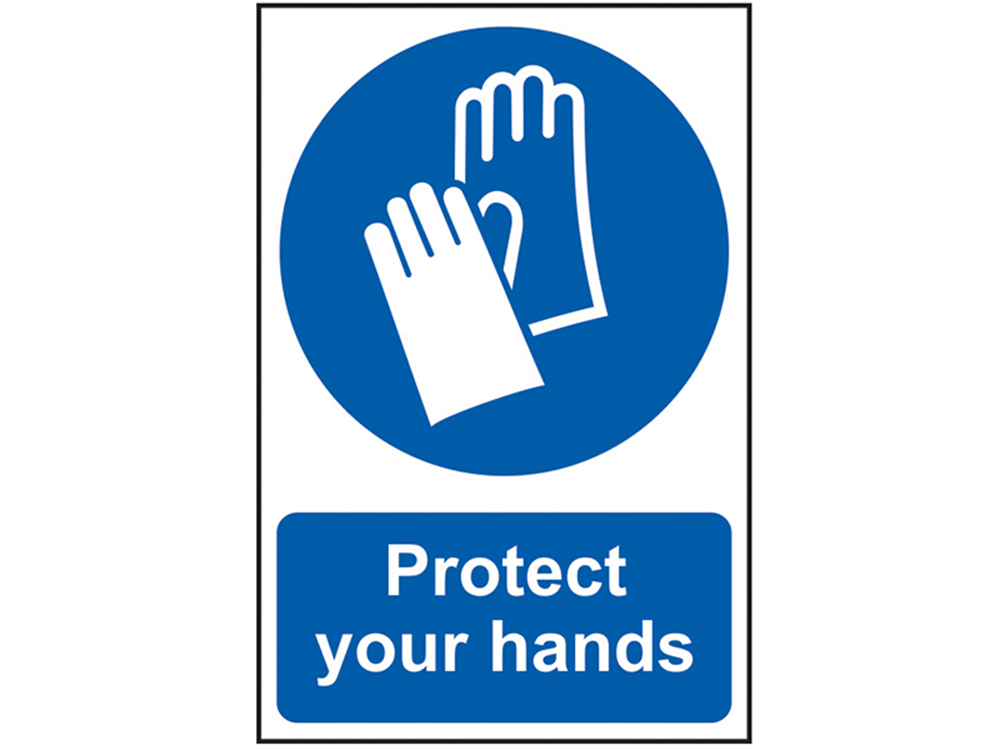 Scan SCA0023 Protect Your Hands - PVC 200 x 300mm |
