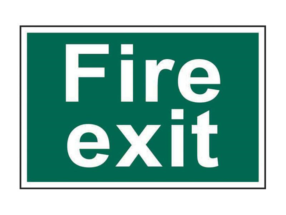 Scan SCA1502 Fire Exit Text Only - PVC Sign 300 x 200mm |