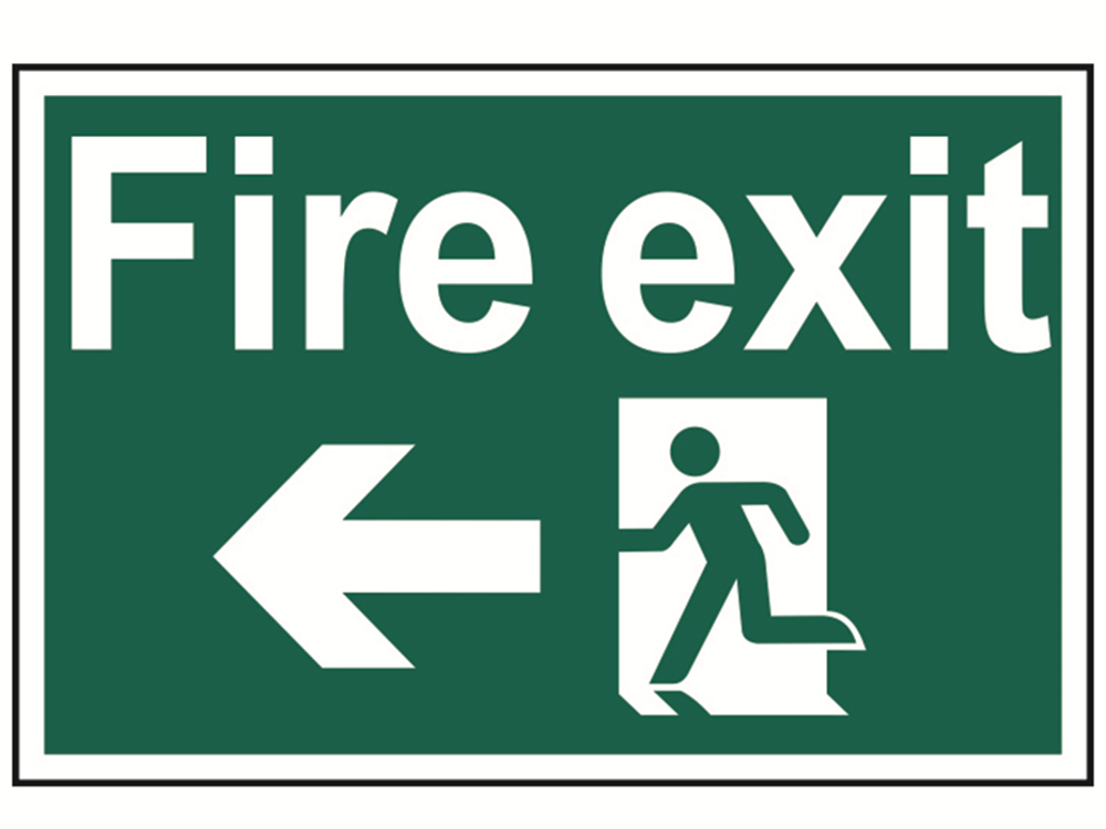 SCAN Fire Exit Running Man Arrow Right - Pvc 300 X 200mm