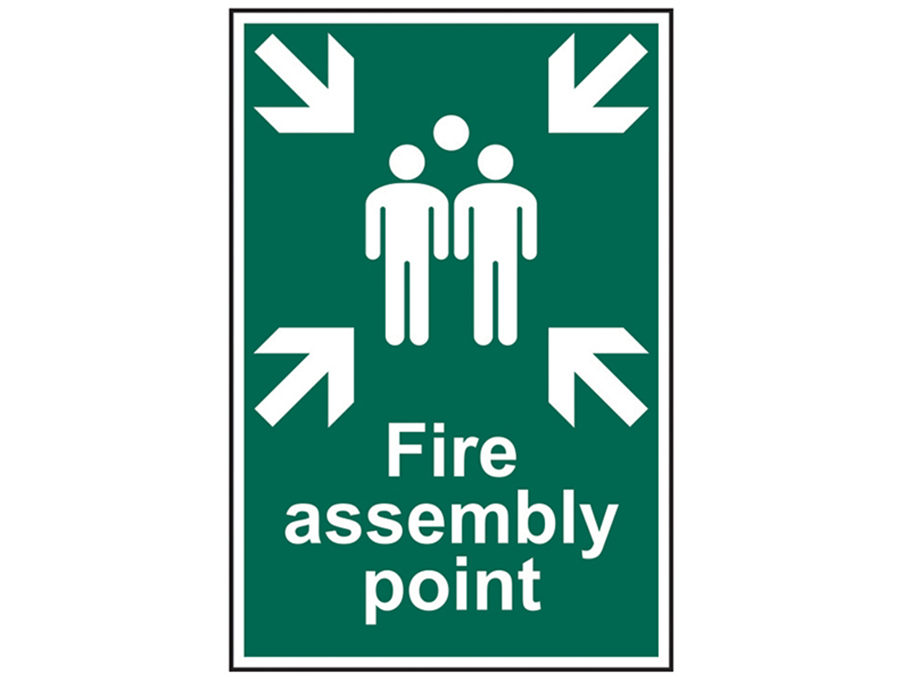 Scan SCA1541 Fire Assembly Point - PVC 200 x 300mm |
