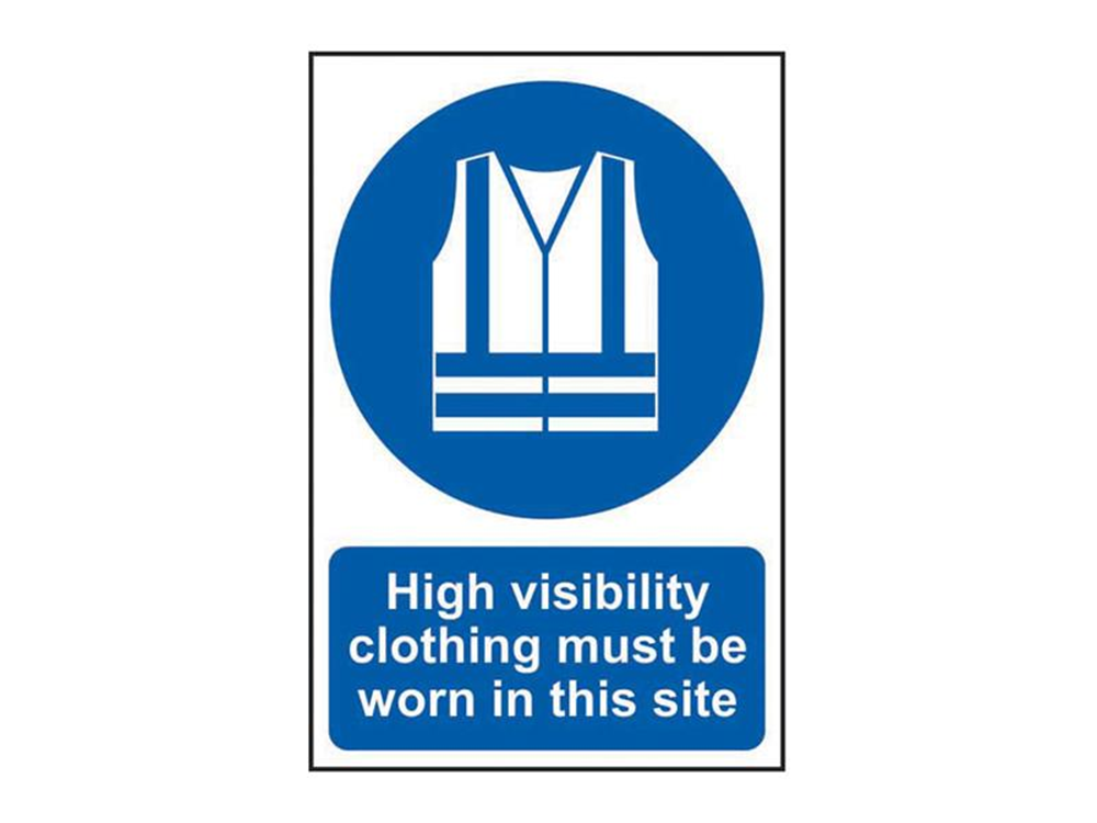 Scan SCA4007 High Visibility Jackets Must Be Worn In This Site - PVC Sign 200 x 300mm |