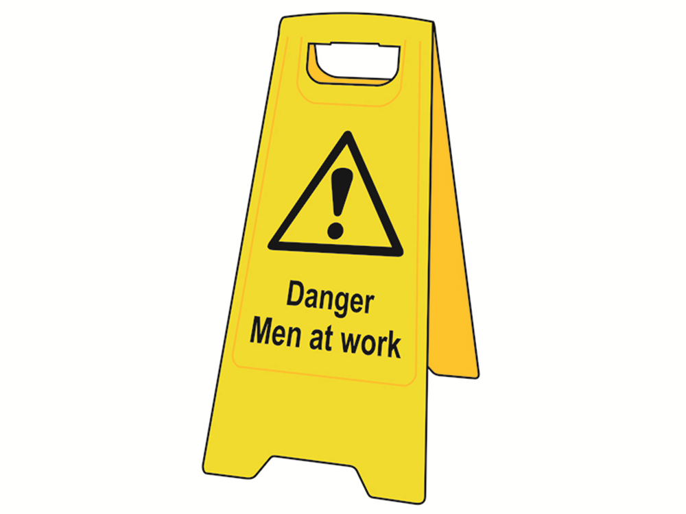 Scan SCA4710 Heavy-Duty 'A' Board: Danger Men At Work |