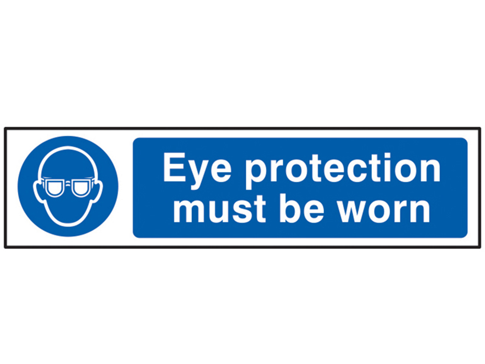 Scan SCA5001 Eye Protection Must Be Worn - PVC 200 x 50mm |