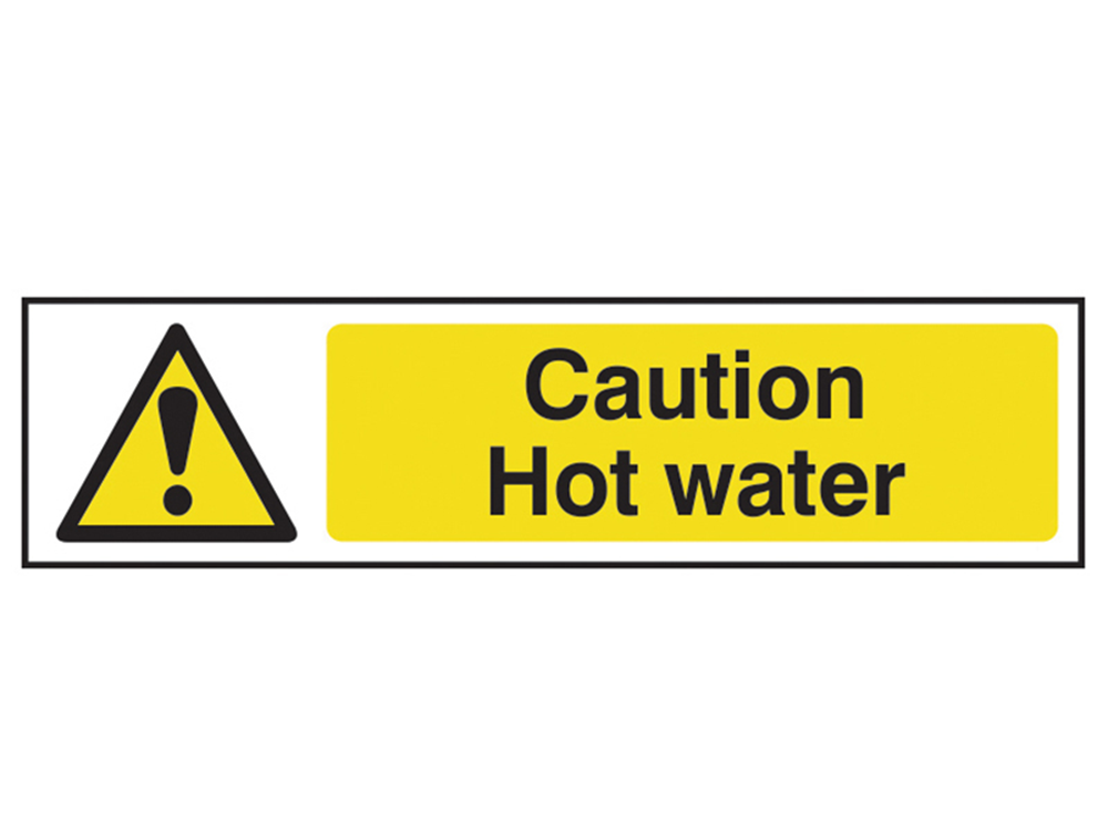 Scan SCA5116 Caution Hot Water - PVC 200 x 50mm |