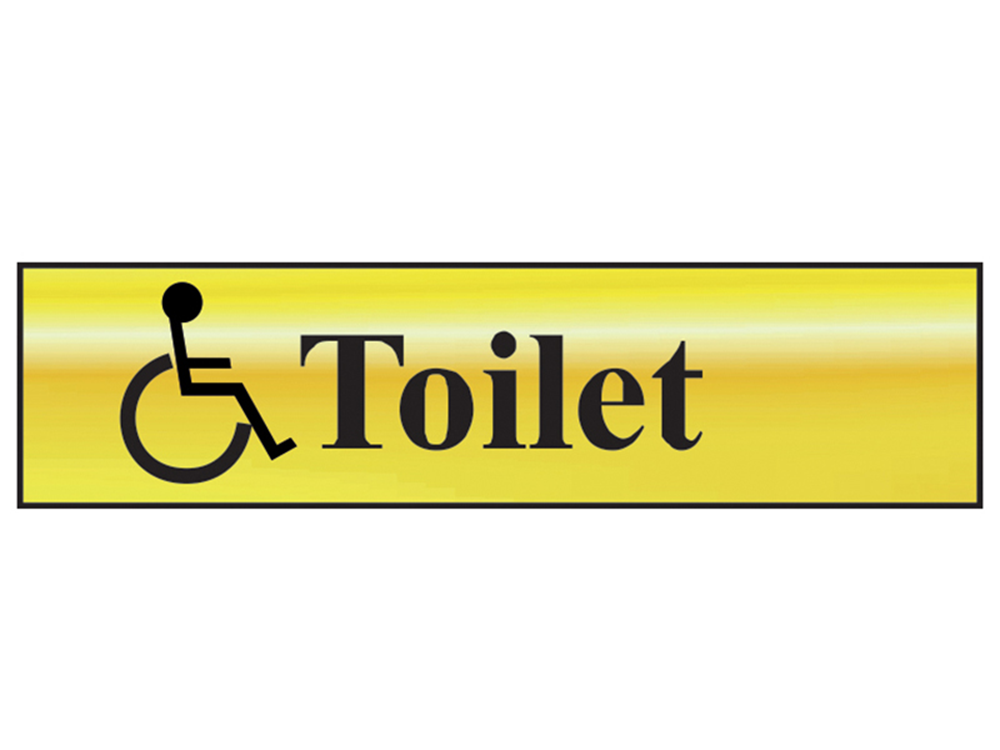 Scan SCA6004 Disabled Toilet - Polished Brass Effect 200 x 50mm |