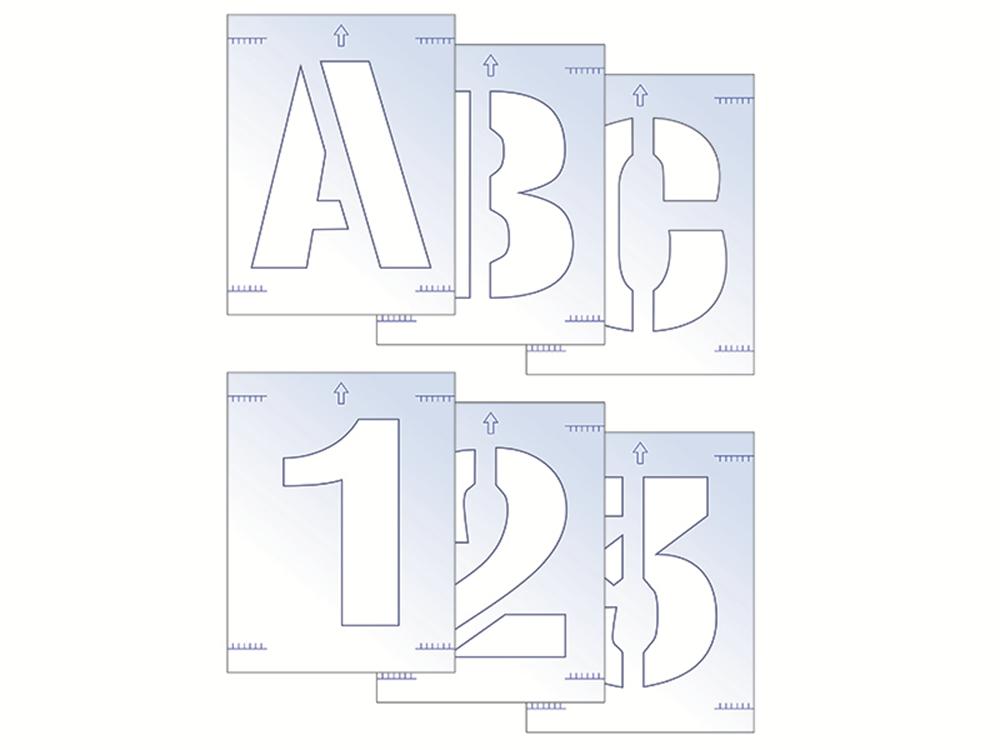 Scan SCA9403 Letter & Number Stencil Kit 25mm |