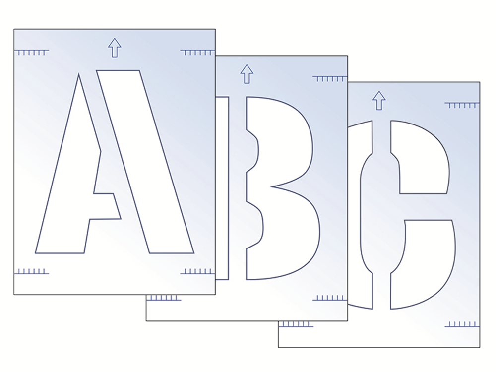 Scan SCA9417 Letter Stencil Kit 300mm |
