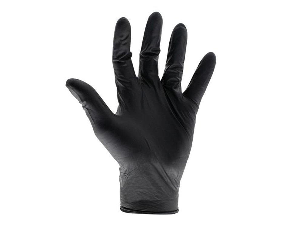 Scan SCAGLODNHDL Black Heavy-Duty Nitrile Disposable Gloves Large Size 8 (Box of 100) |