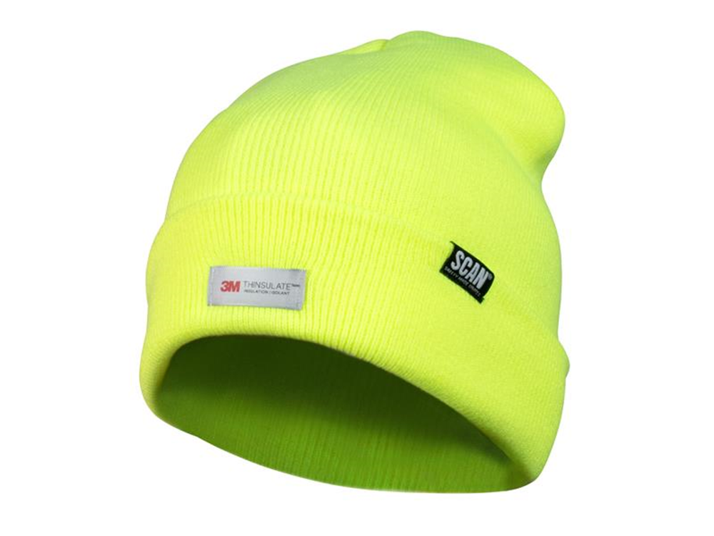 Scan SCAHVBEAN Hi-Vis Yellow Beanie Hat | Yellow