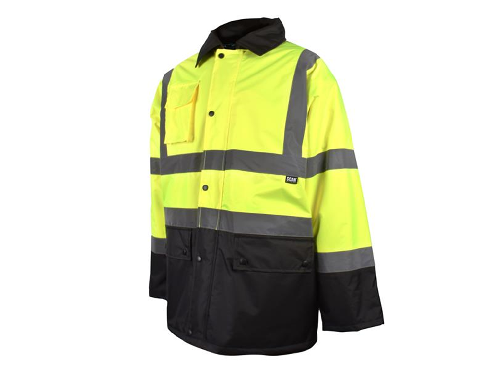 Scan SCAHVMJLYB Hi-Vis Yellow/Black Motorway Jacket - L (44in) |