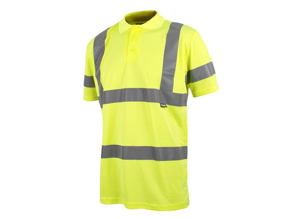 Scan SCAHVPSM Hi-Vis Polo Shirt Yellow - M (40in) |