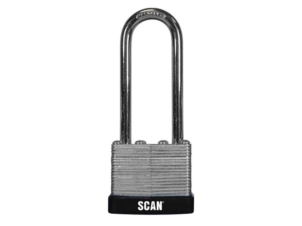 Scan SCAPLLAM40LS Laminated Steel Padlock 40 Long Shackle SCAPLLAM40LS |