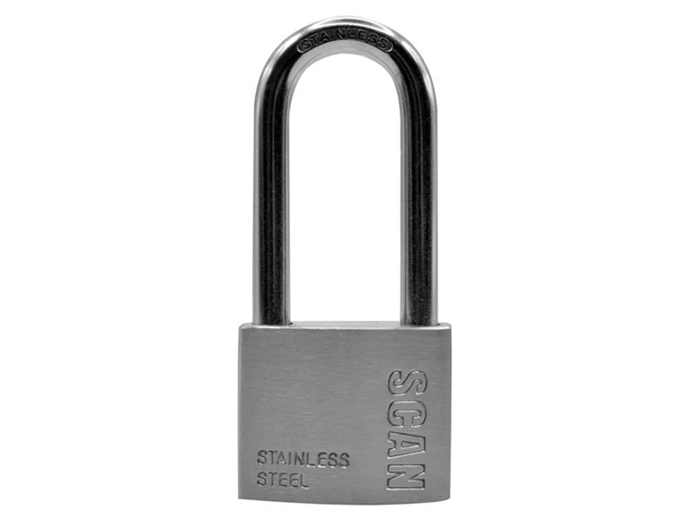 Scan SCAPLSS50LS Stainless Steel Padlock 50 Long Shackle SCAPLSS50LS |