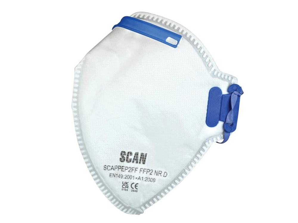Scan SCAPPEP2FF Fold Flat Disposable Mask FFP2 Protection (Pack 3) |