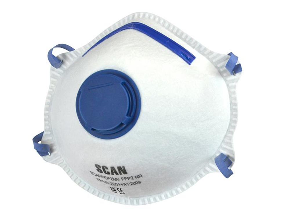 Scan SCAPPEP2MVB Moulded Disposable Mask Valved FFP2 Protection (Pack 10) |