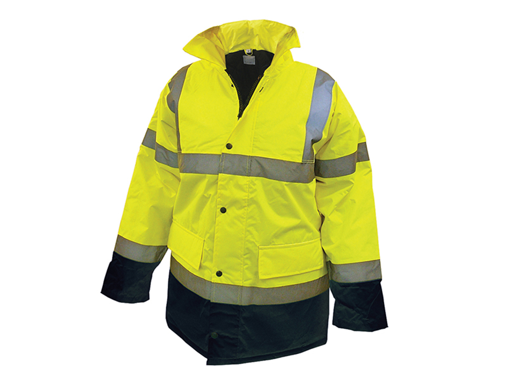 Scan SCAWWHVMJMYB Hi-Vis Yellow/Black Motorway Jacket - M (41in) | Yellow/Black