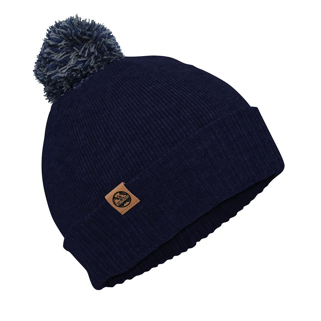 Six Peaks Pom Beanie Hat Navy/Grey