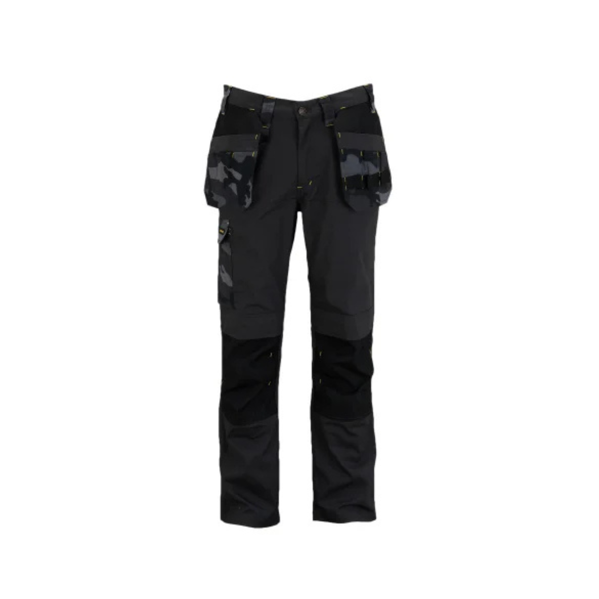 STC Dixon Slim Fit Trousers Black Camouflage Waist 32in Leg R