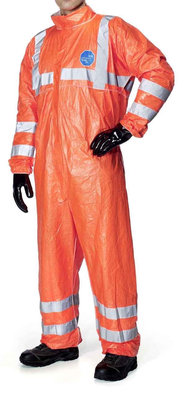 TYVEK® 500 HI-VIS DISPOSABLE COVERALL ORANGE L