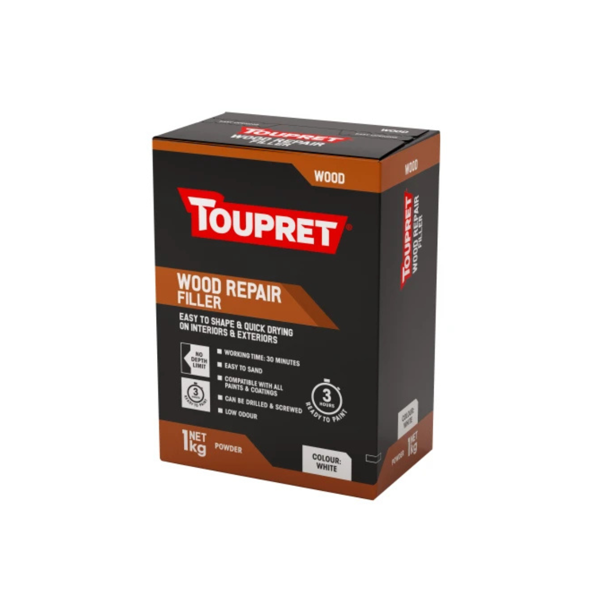 Toupret Wood Repair Filler White 1kg