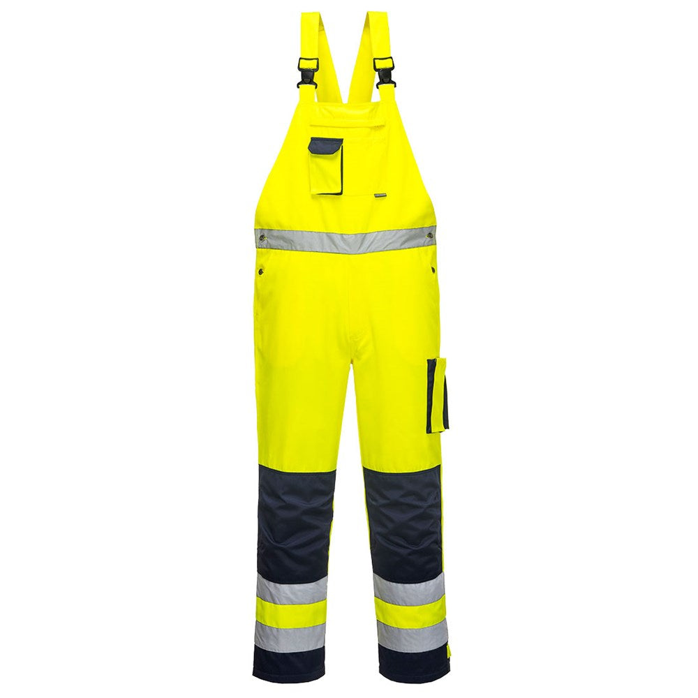 Portwest TX52YNRXXL - sz 2XL Dijon Hi-Vis Bib and Brace - Yellow/Navy