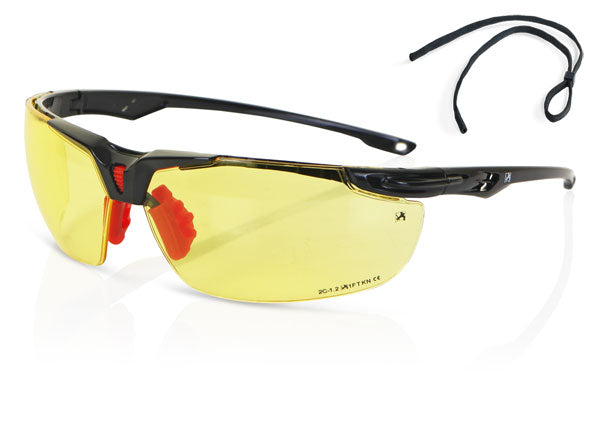 BEESWIFT HIGH PERFORMANCE LENS SPORTS STYLE SAFETY GLASSES YELLOW