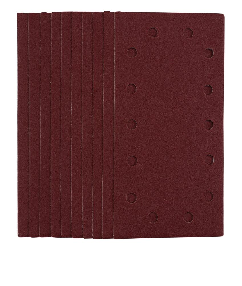 Draper SANDING SHEET 115X230MM 120G 55864 55864 1/2 Sanding Sheets with Hook and Loop, 115 x 230mm (Pack of 10)