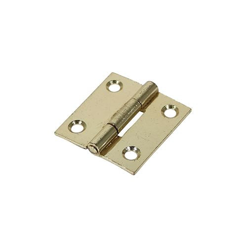 TIMCO Butt Hinge Fixed Pin E/Brass 38 x 34 Pack 2