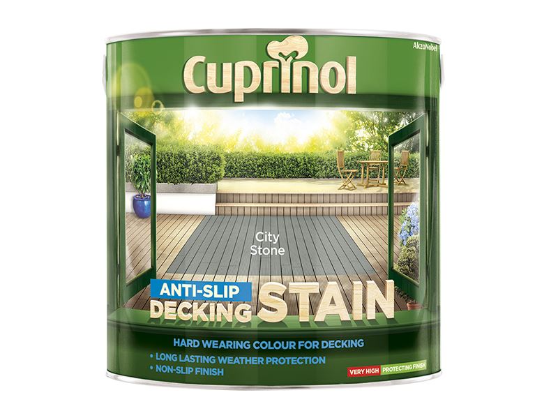 Cuprinol 5122408 Anti-Slip Decking Stain City Stone 2.5 litre