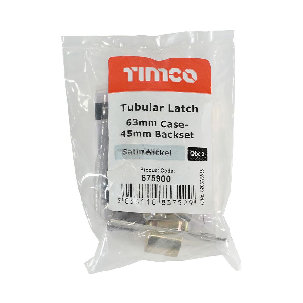 TIMCO Tubular Latch Sat. Nickel 67mm Pack 1